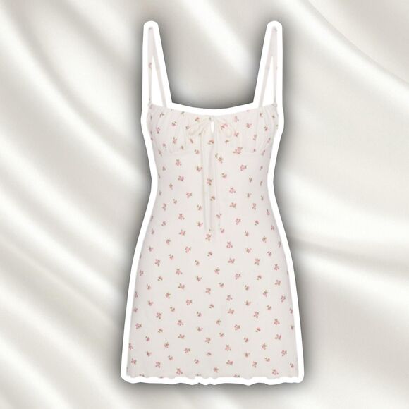 SKIMS Dresses & Skirts - Skims Mini Marble Rosebud Print Dress